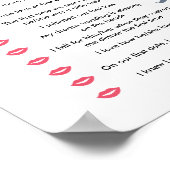 Roze Floral zei dat ze het spel zei Poster (Hoek)