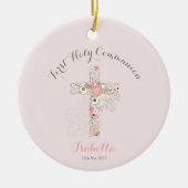 Roze florale anatomische versiering met gemeenscha keramisch ornament (Voorkant)