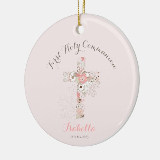 Roze florale anatomische versiering met gemeenscha keramisch ornament (Links)