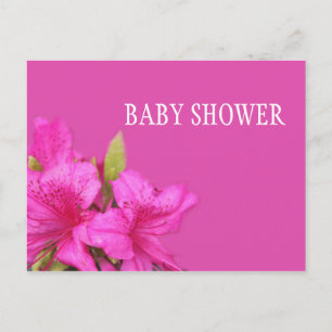 Roze florale baby shower briefkaarten