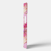 Roze florale Hoesje-Mate iPhone case (Achterkant / Rechts)