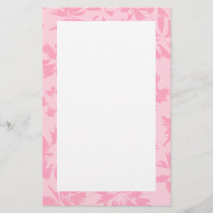 Roze florale patroon. briefpapier