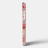 Roze florale retro Case-Mate iPhone case (Achterkant / Links)
