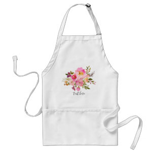 roze florale, zoete, Romantische Waterverf Bloem, Standaard Schort