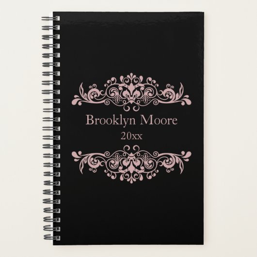  roze floreert planner (Voorkant)