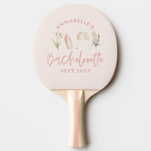 Roze florele moderne roze girale bacheloretpartij tafeltennisbatje