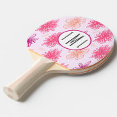Roze Florence Monogram Tafeltennisbatje (Voorkant Gekanteld)