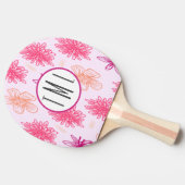 Roze Florence Monogram Tafeltennisbatje (Zijkant)