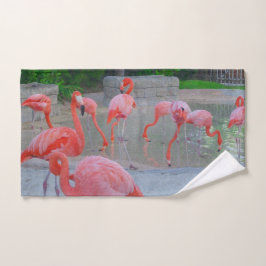 Roze Florida Flamingos Handdoek