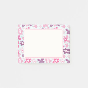 Roze Flowers Cute Whimsical Patroon Post-it® Notes