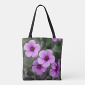 Roze FlowerTote Bag Draagtas (Achterkant)