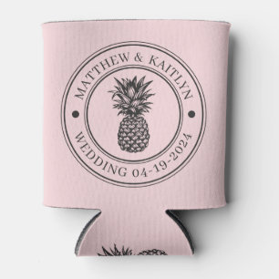 Roze Fluistering & Zwarte Ananas Trouw Crest & Naa Blikjeskoeler