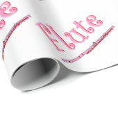 Roze fluit inpakpapier (Rol Hoek)