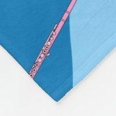 Roze Fluitpatroon Fleece Deken (Hoek)