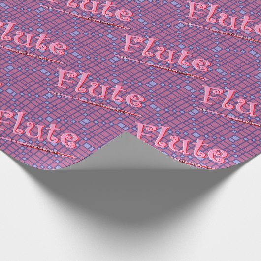 Roze flute cadeaupapier (Hoek)