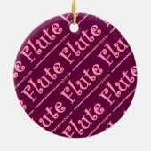 Roze flute keramisch ornament (Achterkant)