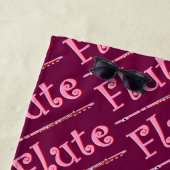 Roze flute strandlaken (In situ)