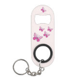  Roze Flutter van Vlinders Mini Flessenopener (Voorkant)