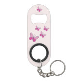  Roze Flutter van Vlinders Mini Flessenopener (Achterkant)