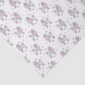 Roze fly Poodles Pattern Tissuepapier (Detail)