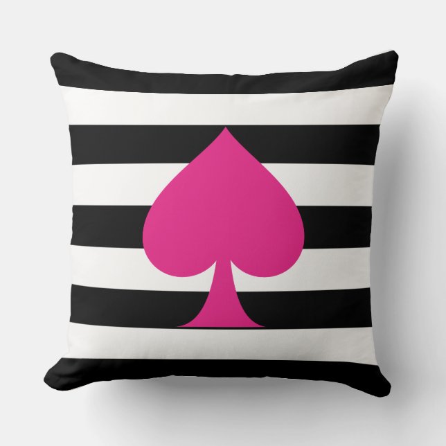 Roze Folie Ace of Spades Kussen (Voorkant)