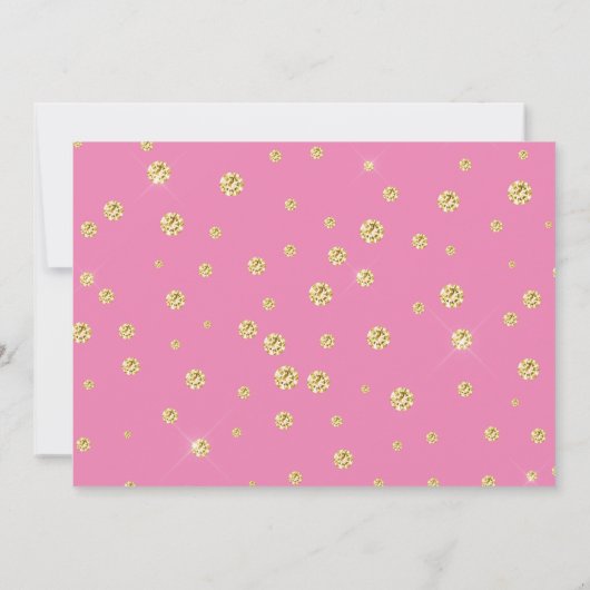 Roze Folie ballon foto 4e verjaardag uitnodiging (Achterkant)