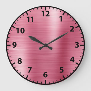 Roze Folie Roze Goud Glam Meisjesachtige Acryl Wan Grote Klok
