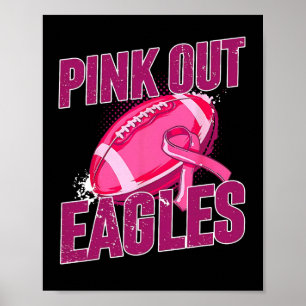 Roze Football Tackle Breast Cancer Poster