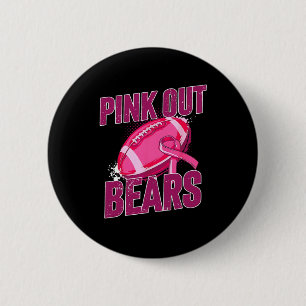 Roze Football Tackle Breast Cancer Ronde Button 5,7 Cm
