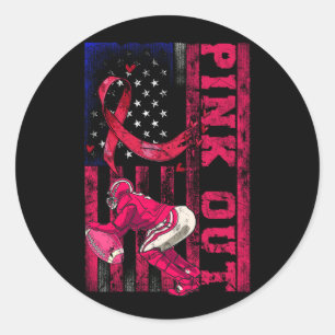 Roze Football van borstkanker Breast C Ronde Sticker