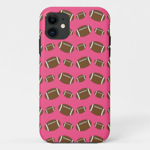 Roze footballs patroon iPhone 11 hoesje