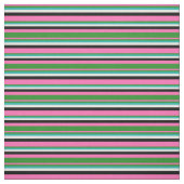 Roze, Forest Green, Light Zee Green, White & Black Stof (Swatch)