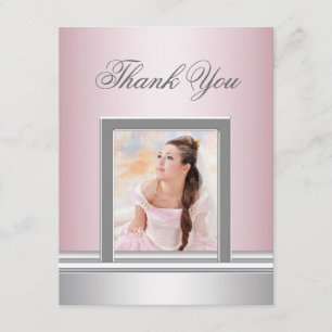 Roze Foto Bedankkaart RSVP Allesomvattend