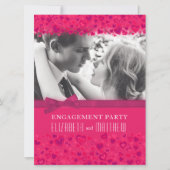 Roze foto-boog van het feest kaart (Voorkant)