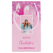 Roze foto glitterspetters meisje klein cadeauzakje (Achterkant)