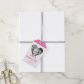 Roze foto Harde Valentijnsdag Gift Labels Cadeaulabel (Met Touw)