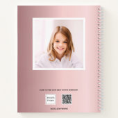 Roze foto kinderen typografie notitieboek (Achterkant)