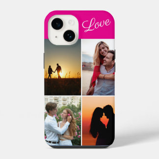 Roze Foto Persoonlijke Stijlvolle Koppel Verliefd iPhone 14 Hoesje