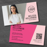 Roze Foto QR Code Bedrijf Uw Logo