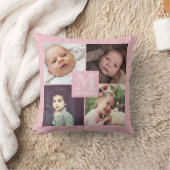 Roze fotokorrelig collage kussen (Deken)