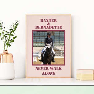 Roze fotonaam paardeneigenaar liefhebber poster