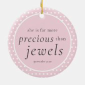 Roze foto's Religieuze baby's 1 Kerstmis Keramisch Ornament (Achterkant)