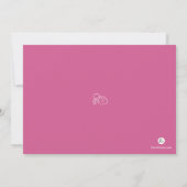 Roze fotouitnodiging voor roze roze kaart (Achterkant)