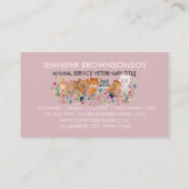 Roze FOX RABBIT LAMB BEER SQUIRREL veterinair Visitekaartje (Achterkant)