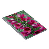 Roze foxglove bloemen notitieboek (Rechterzijde)