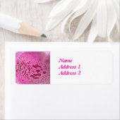 Roze Foxglove Petal Custom Adresetiketten Etiket (Insitu)