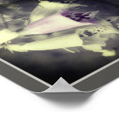 Roze foxglove zwart-wit Abstract Poster (Hoek)