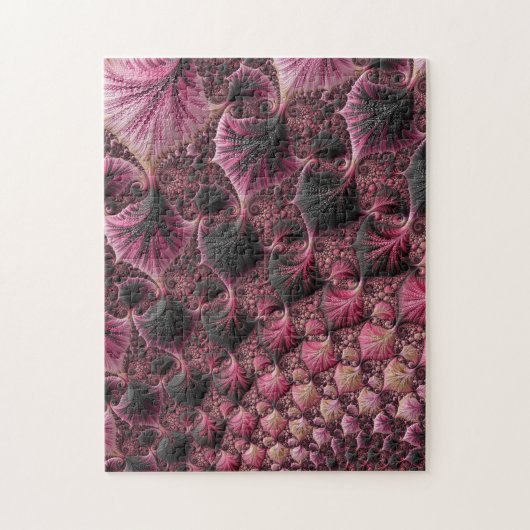Roze fractal legpuzzel (Verticaal)