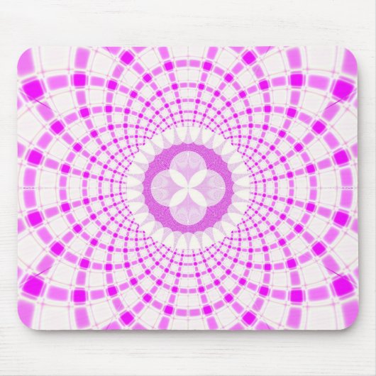 Roze fractal muismat (Voorkant)