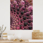 Roze Fractal Poster (Keuken)